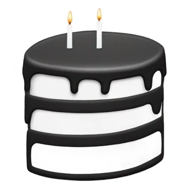 Black happy birthday sticker