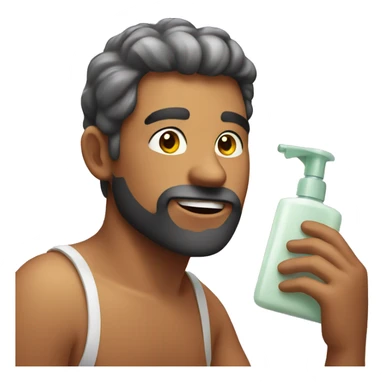 Man in a toiletries sticker