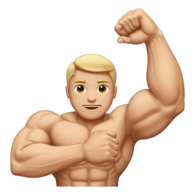Only Left arm bicep flexing emoji sticker