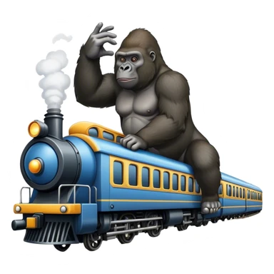 gorilla on train sticker