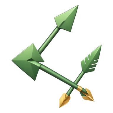Arrow like in computer, colour dark khaki  sticker