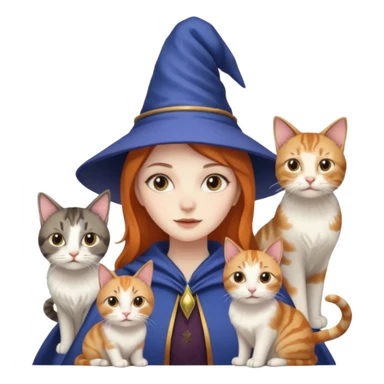 werid wizard cat lady sticker