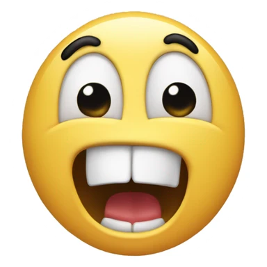 screaming happy face sticker