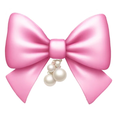 Pink bow with pearls sticker