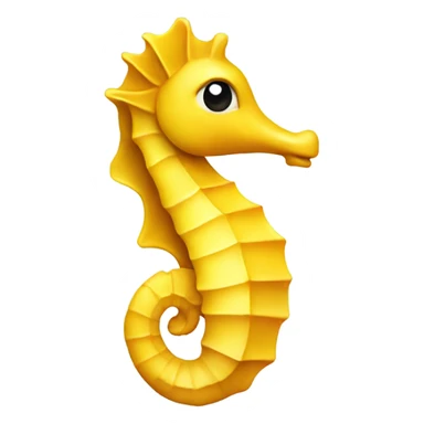 A yellow seahorse sticker