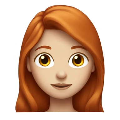 redhead girl with long hair and freckles  sticker