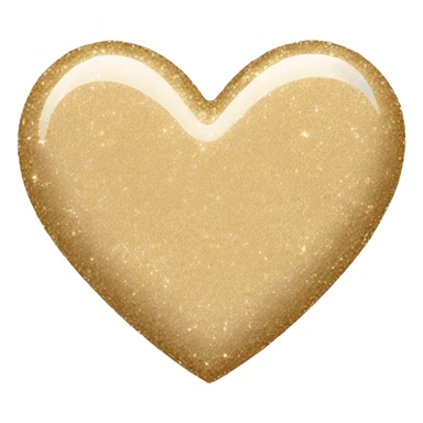 Beige glitter heart sticker