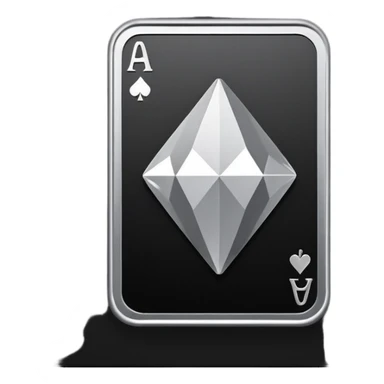 3d diamond shape matte black. diamond shape like on a playing card sticker