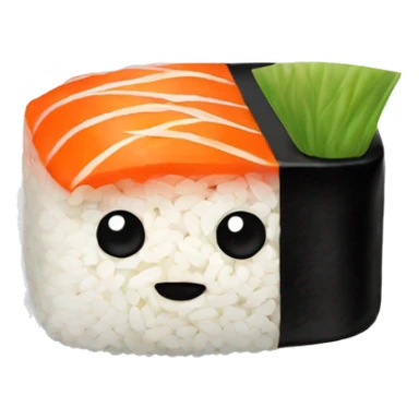 Sushi on a square plate sticker