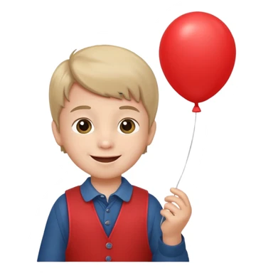 a little kid with balloon sticker