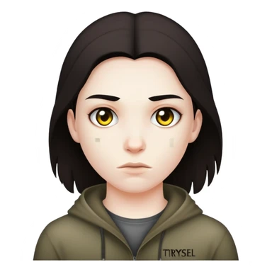 it depicts a stalker in the style of the stalker game with an inscription on the body of Trysel sticker