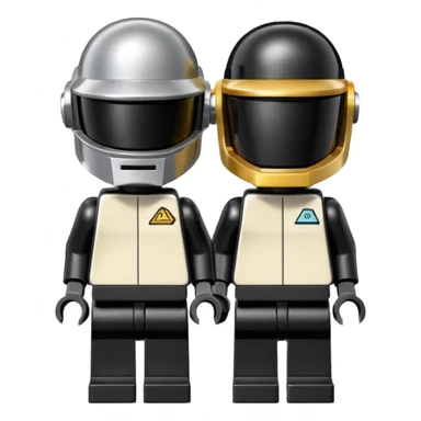 Daft punk in lego mini fit style. sticker