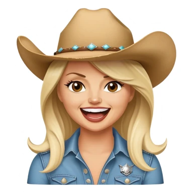 Angry laughing Miranda lambert in a cowgirl hat  sticker