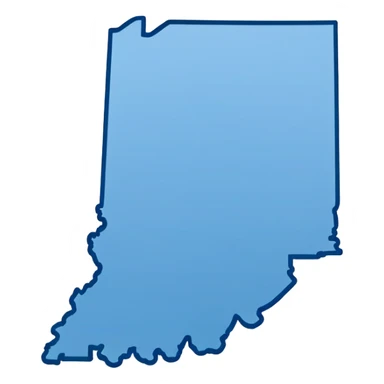 shape of the state of indiana sticker