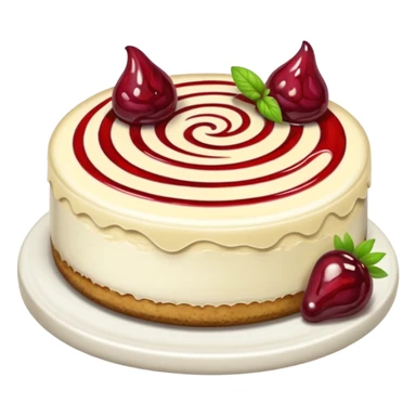 cheesecake with forest jam in it sticker