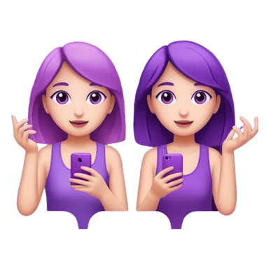 You can create two girls enjoying a concert with purple lights   sticker
