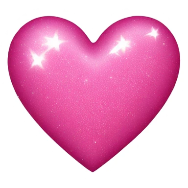 Sparkly pink heart  sticker