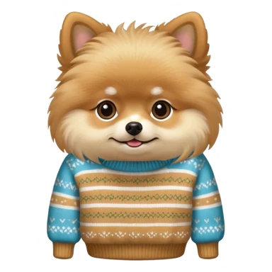 Pomeranian wearing clothes  sticker
