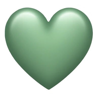 Sage green heart sticker