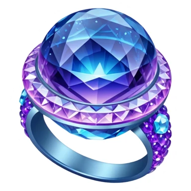 planet, Crystal Planet, surface covered in glowing crystals, have ring sticker