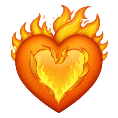 Fiery Heart sticker