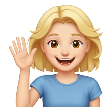 دختری که میخنده و با دست میزنه تو سر خودش sticker