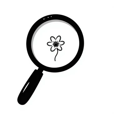 magnifying glass hand drawn sticker