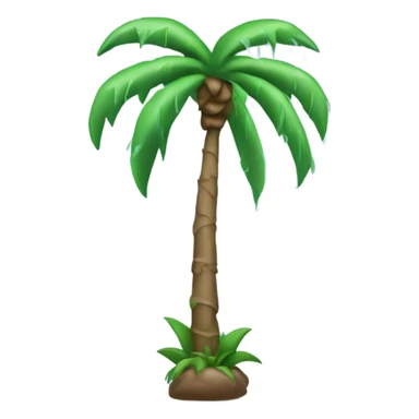 Rain coming down on a palm trees sticker