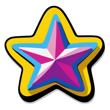 Pop art star sticker