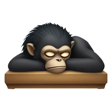 a scary demonic monkey sleeping  sticker