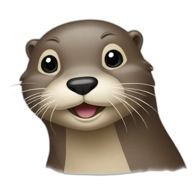 Otter saying « debout » in speech bubble sticker