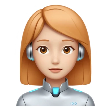 AI Ptch Agent holo-human-like Cyber AI face, warm, calm and friendly. Holographic look.Soft AI face with a listening, welcoming expression, minimal facial lines, calm eyes. Minimalistic presentation. sticker