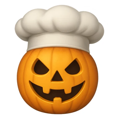 halloween emoji with chef hat, remove background sticker