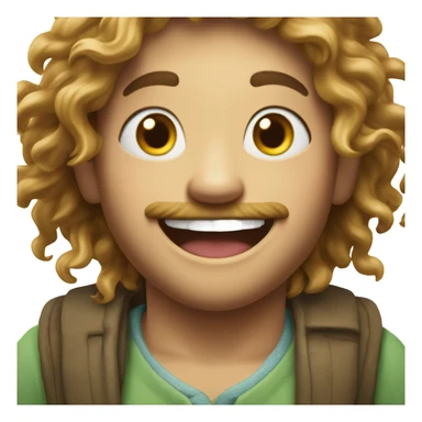 hyper realistic laughing Greenlander sticker