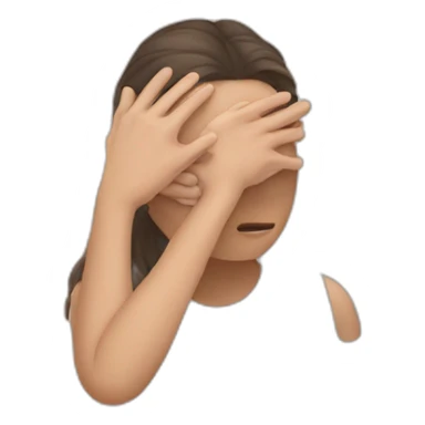 person covering eyes sticker