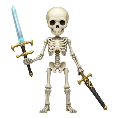 Skeleton with gsword  sticker
