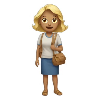 Mamá viajera rubia sticker