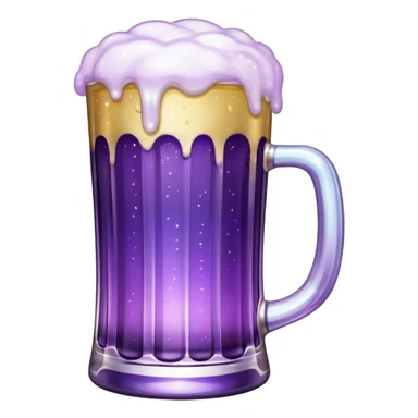 glitter cian and purple beer
 sticker