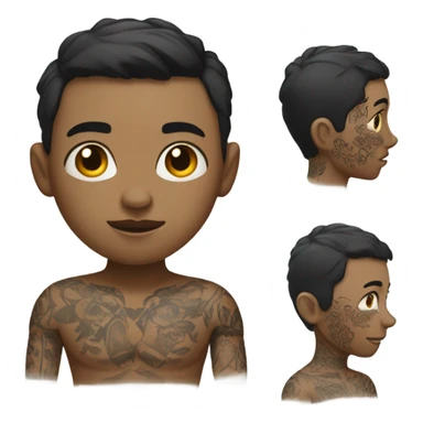 NEUTRO SHORTY WITH AL HIS TATTOS  sticker