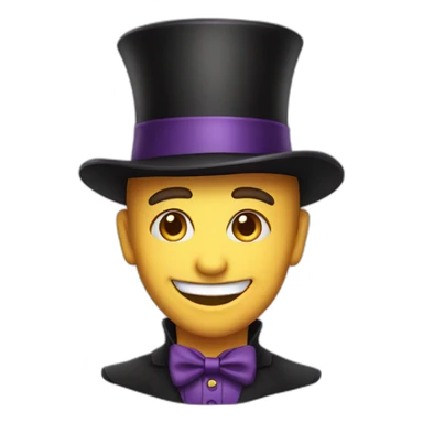 a magician with a hat that smile sticker
