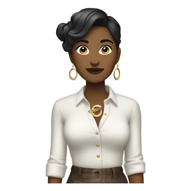 fashionable solo crossdresser in skirt sticker