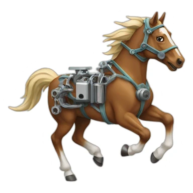 Mechanical Engineering running horse sticker