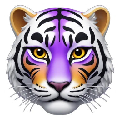 ultraviolet tiger Japanese mask sticker