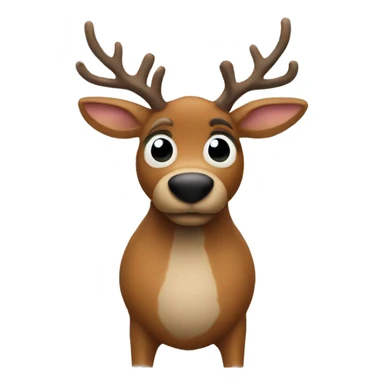 Rankin style Rudolph the red nosed reindeer  sticker