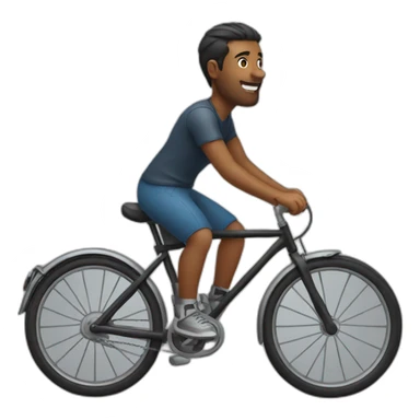 Man riding bike sticker