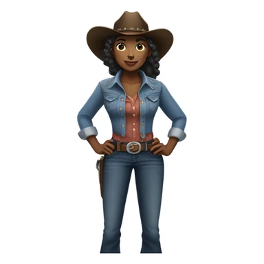 Black Cowgirl sticker