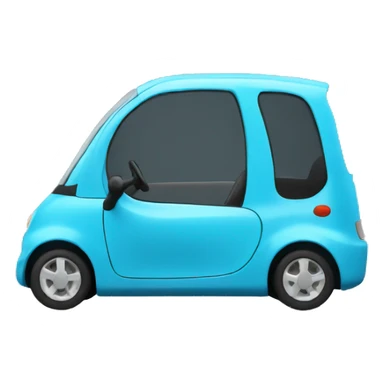 micro car blue side view sticker