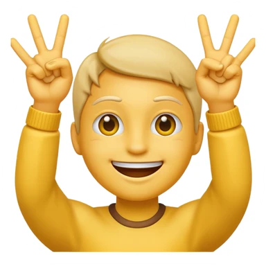 Can you make a smiling emoji that has 2 hands up with both middlefingers up? sticker