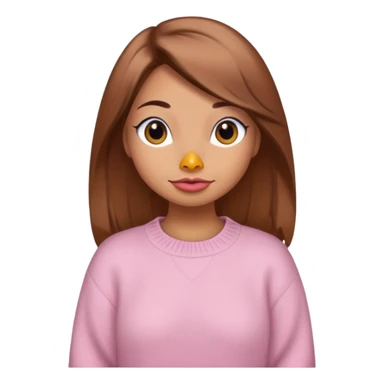 female Duck wearing soft pink sweater  sticker