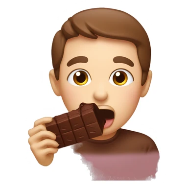 Un cerdo comiendo chocolate sticker